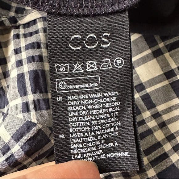 COS Dress Plaid Trim Sz L - Picture 5 of 7